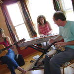 Likely Stories - Tracy, Dave, and Nancy, hard at work